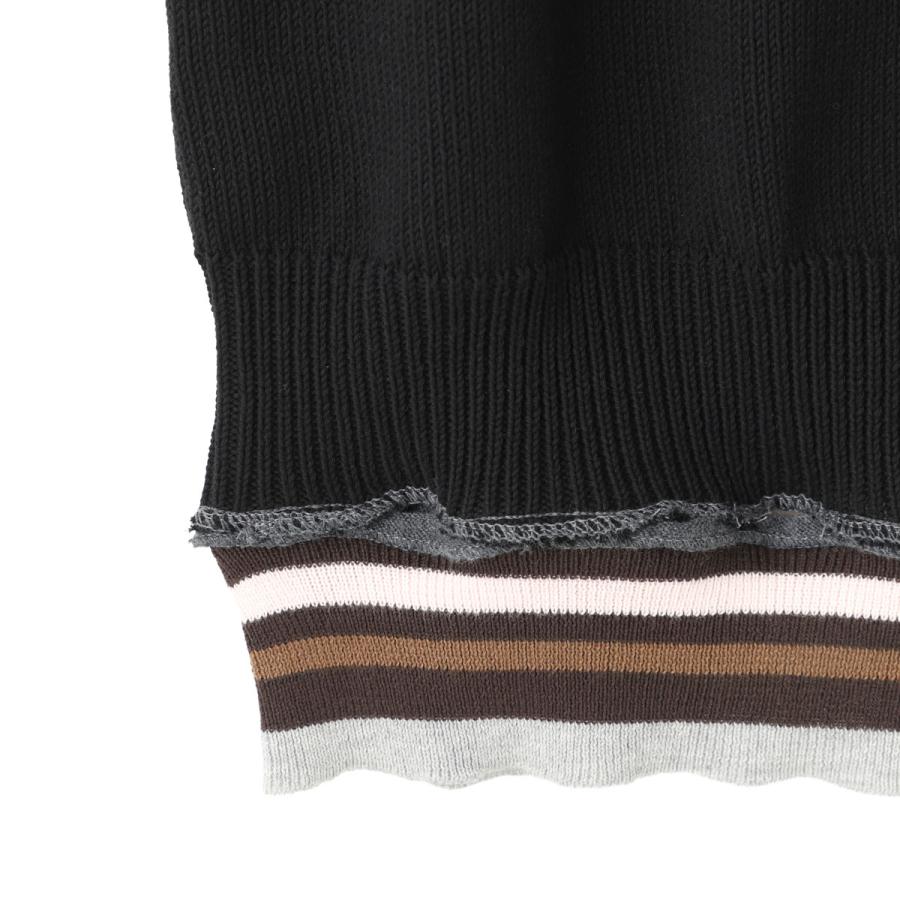 エムエム 6 メゾンマルジェラ MM6 Maison Margiela ニットワンピース ミニワンピース ブラック レディース s52da0086-m13205-961の画像