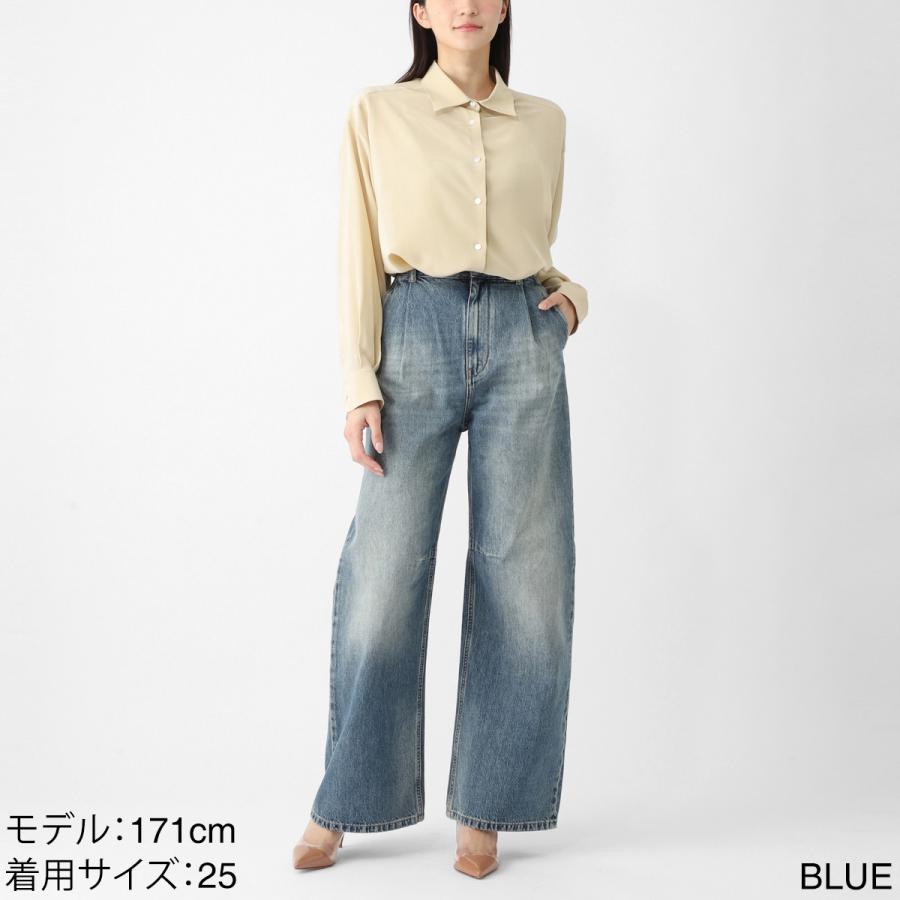 MM6 デニム ジーンズ マルジェラ エムエムシックス Maison Margiela WIDE-LEG JEANS ワイドレッグ レディースの画像