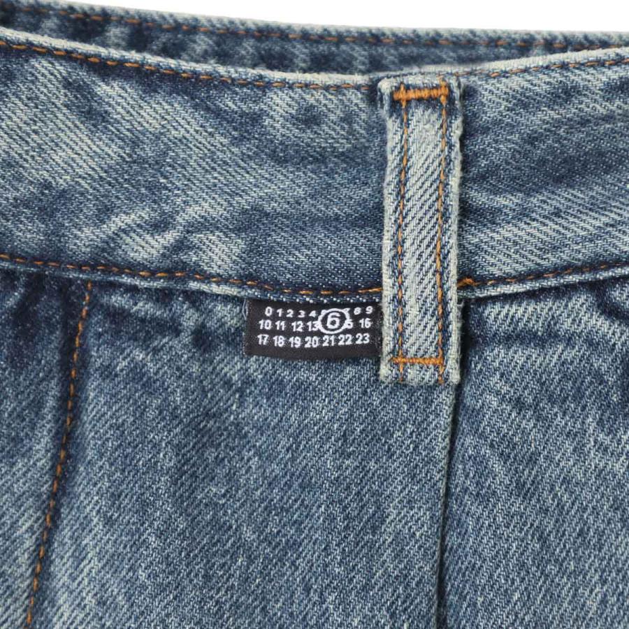 MM6 デニム ジーンズ マルジェラ エムエムシックス Maison Margiela WIDE-LEG JEANS ワイドレッグ レディースの画像