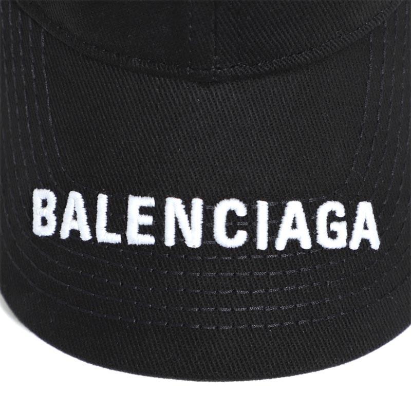バレンシアガ BALENCIAGA キャップ HAT LOGO VISOR ブラック メンズ 