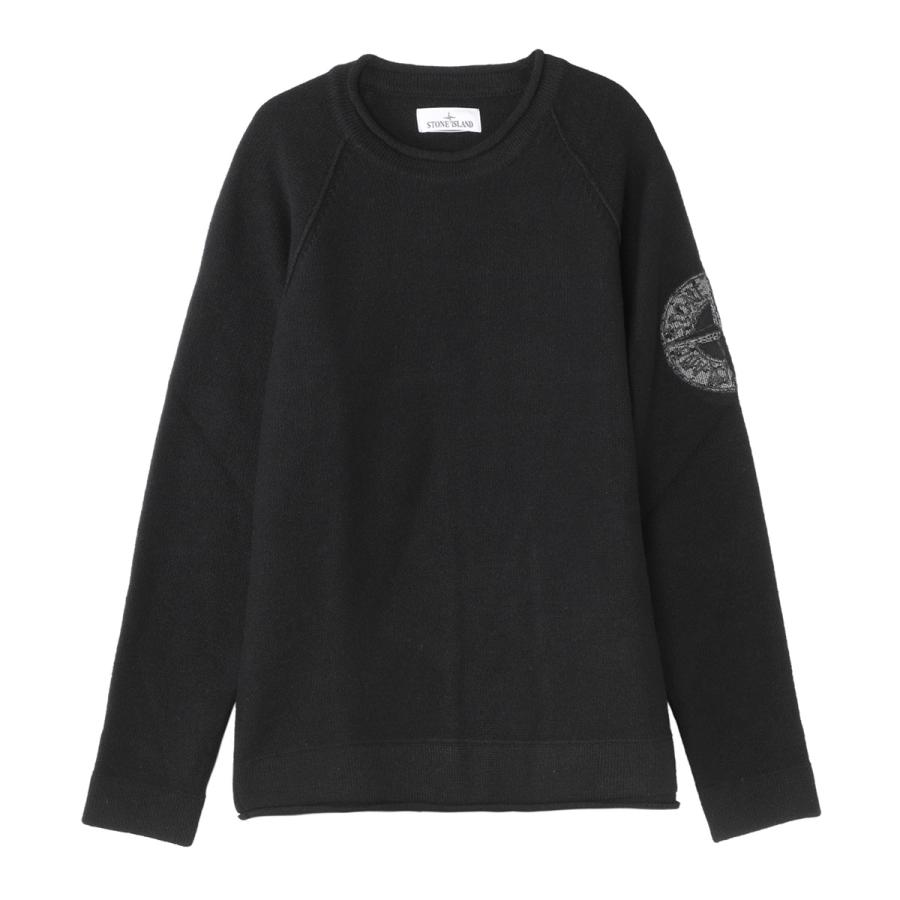 STONE ISLAND ストーンアイランド クルーネック ニット ブラック