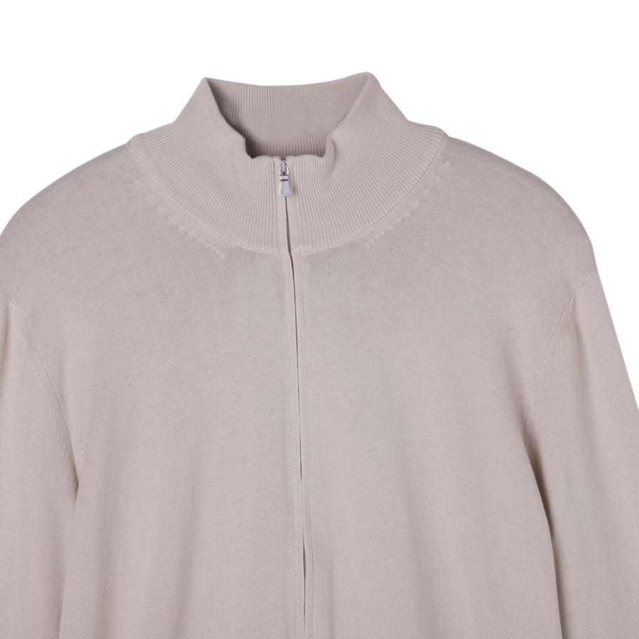 美品✨Gran Sasso コットンニット ジップアップカーディガン ベージュ Wジップカーディガン ソフトコットン | GRAN SASSO (Men