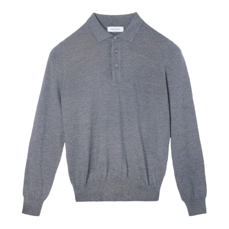 Gran Sasso（グランサッソ） 長袖ニットポロシャツ TENNIS M/L 大きい