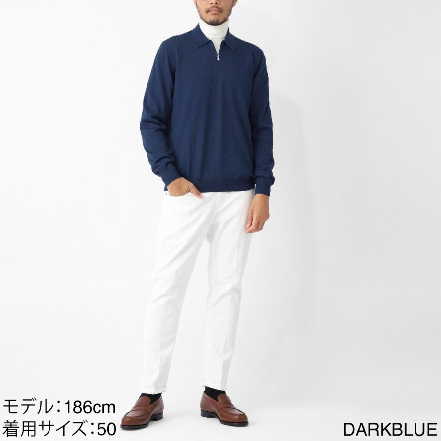 【新品・未使用】Gran Sasso グランサッソ ハーフジップ　ポロ Gran Sasso（グランサッソ） ハーフジップニットポロシャツ TENNNIS M