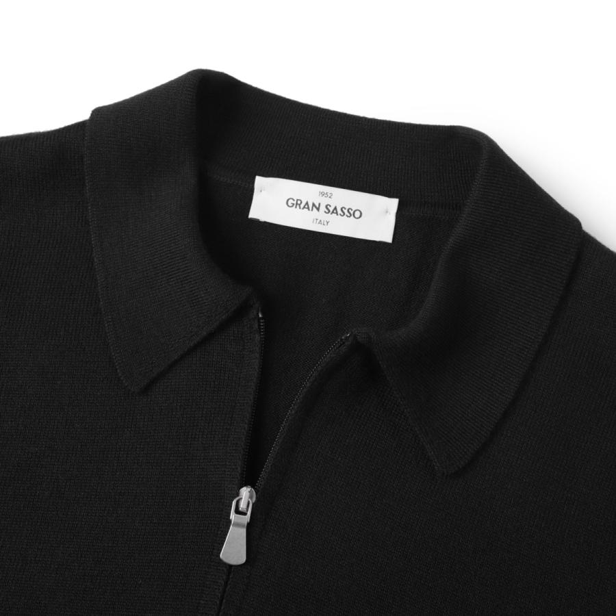 Gran Sasso（グランサッソ） ハーフジップニットポロシャツ TENNNIS M