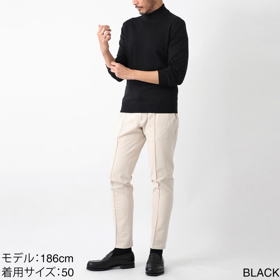 美品　グランサッソ　ベージュ　モックネック ニット　Lサイズ Gran Sasso グランサッソ モックネック ニット LUPPETTO M/L