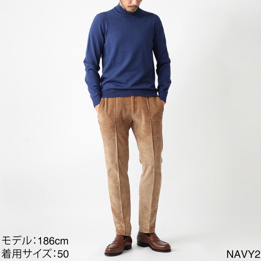 美品　グランサッソ　ベージュ　モックネック ニット　Lサイズ Gran Sasso グランサッソ モックネック ニット LUPPETTO M/L