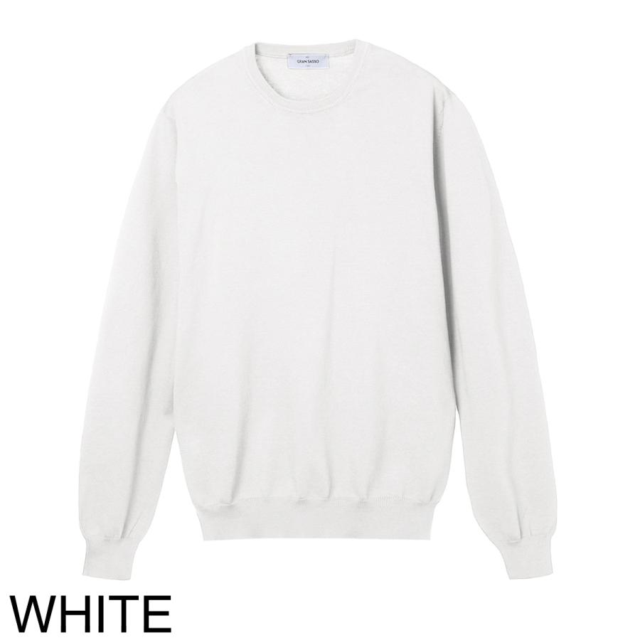 GRAN SASSOコットンセーター ホワイト サイズ50 Gran Sasso（グランサッソ） クルーネック セーター PARICOLLO M/L 12G