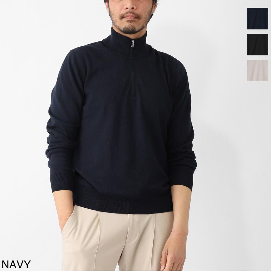 Gran Sasso（グランサッソ） ハーフジップニット 大きいサイズあり