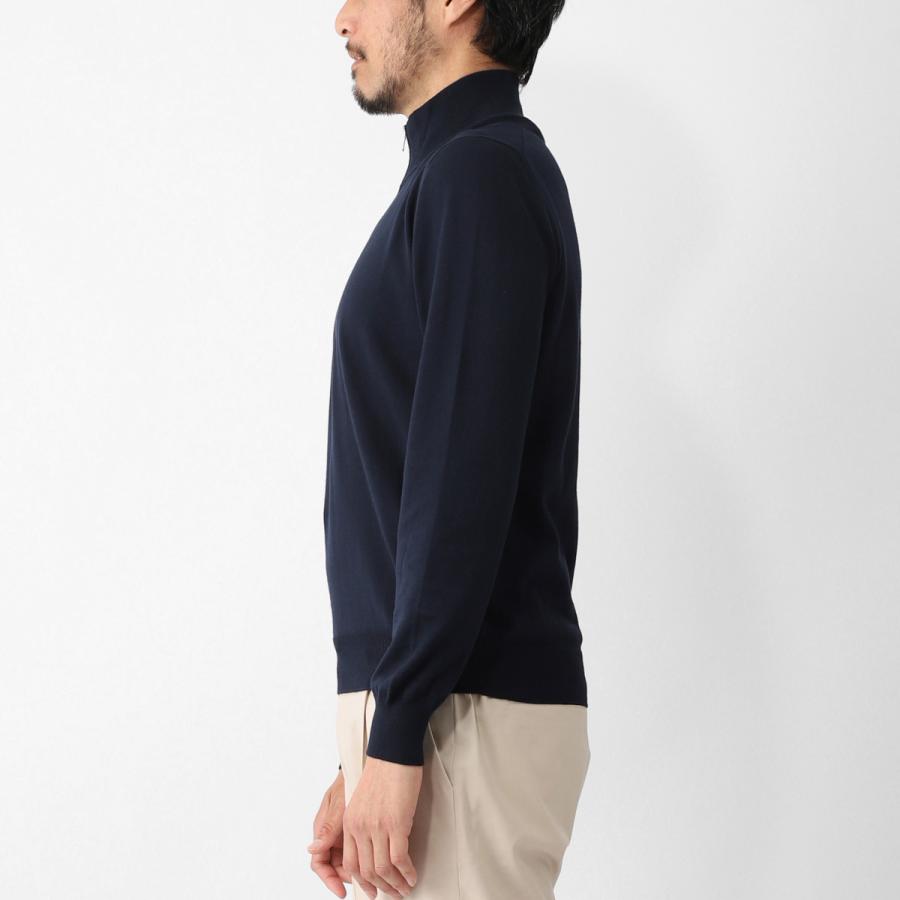 グランサッソ Gran Sasso ハーフジップニット LUPO M/L ZIP 大きい