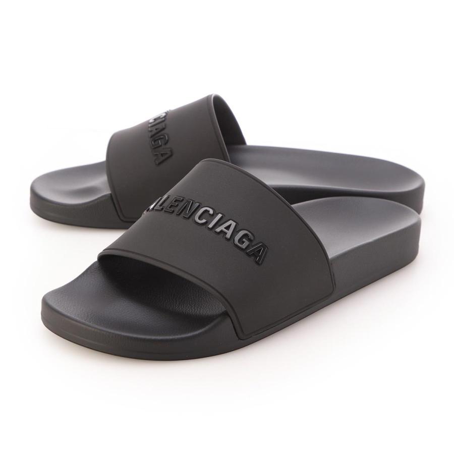 新品 バレンシアガ Balenciaga サンダル Pool Slide Sandals シャワーサンダル 大きいサイズあり ブラック メンズ 5656 W1s84 1000 ポイント10倍 Cih Dev Humbird Com