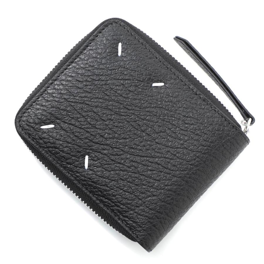 国内正規品 メゾンマルジェラ 牛革 二つ折り財布 外ファスナー 黒 楽天市場】メゾンマルジェラ Maison Margiela 財布 二つ折り財布