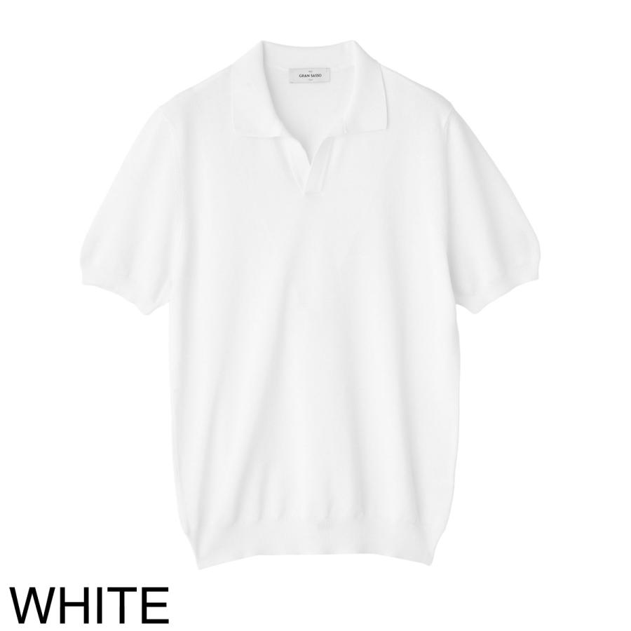 グランサッソ Gran Sasso ニットポロシャツ SKIPPER M/M FRESH COTTON フレッシュコットン スキッパーポロシャツ 大きいサイズあり メンズ 57157-20643-002の画像