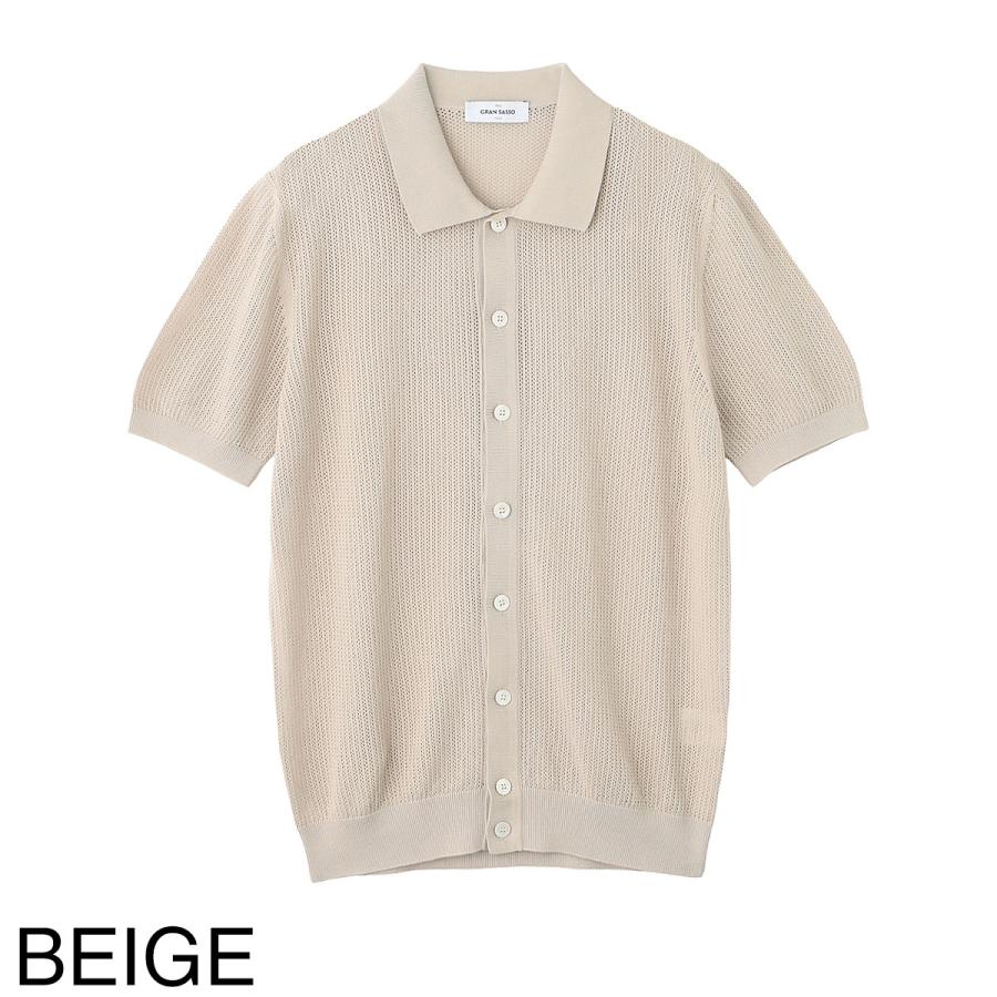 Gran Sasso（グランサッソ） 半袖ニットシャツ FRESH COTTON SHORT