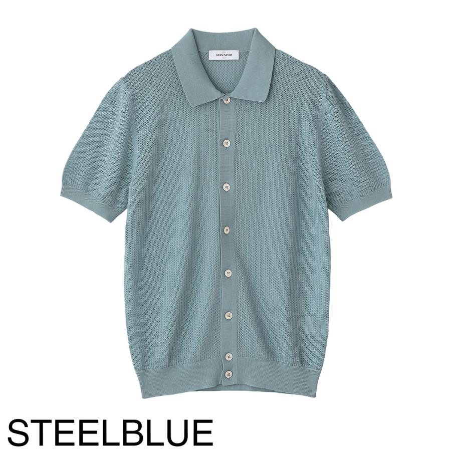 Gran Sasso（グランサッソ） 半袖ニットシャツ FRESH COTTON SHORT