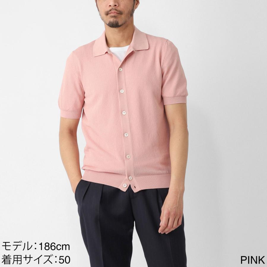 【希少】グランサッソ ニットシャツ 半袖 サイズ50 コットン100％ レトロ Gran Sasso（グランサッソ） 半袖ニットシャツ FRESH COTTON SHORT