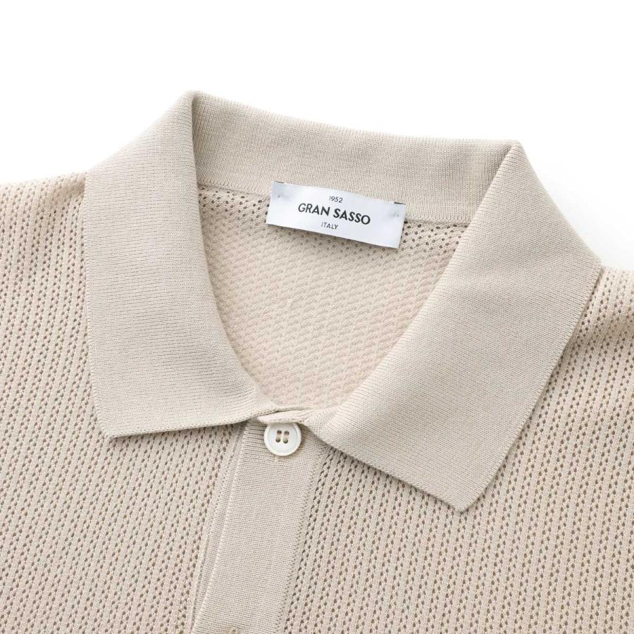 Gran Sasso（グランサッソ） 半袖ニットシャツ FRESH COTTON SHORT
