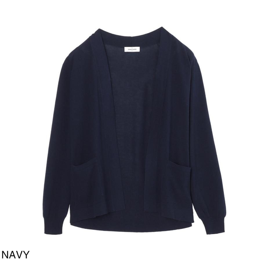 GRANCY グランシー ブルー カーディガン　Mサイズ Gran Sasso（グランサッソ） カーディガン CARDIGAN M/L 12G 大きい