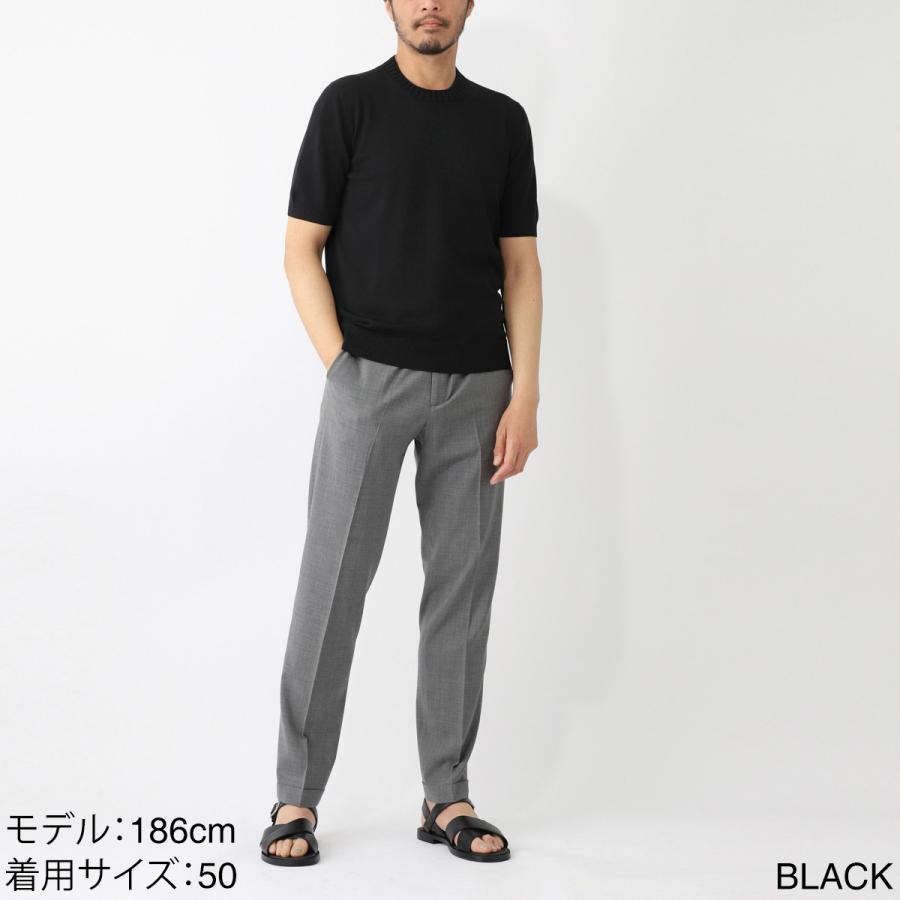 Gran Sasso（グランサッソ） クルーネック半袖ニット 大きいサイズあり
