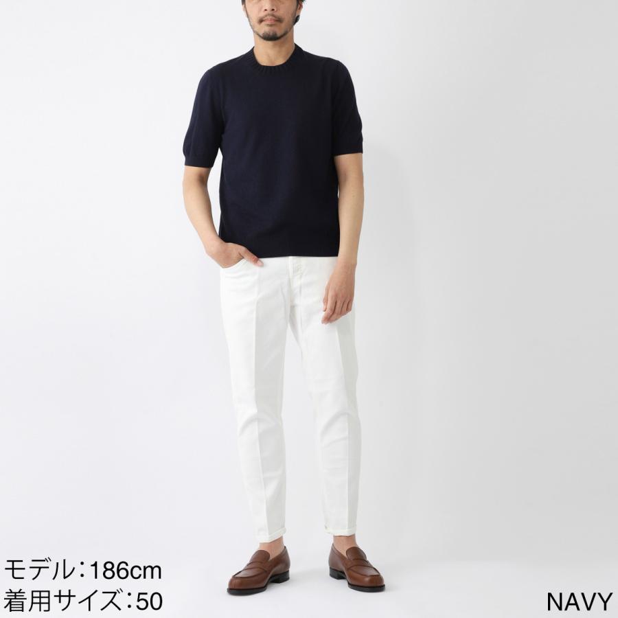Gran Sasso（グランサッソ） クルーネック半袖ニット 大きいサイズあり