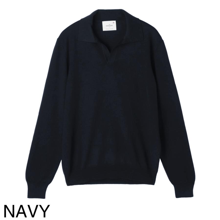 Gran Sasso（グランサッソ） 長袖ニットポロシャツ ATHLEISURE アス