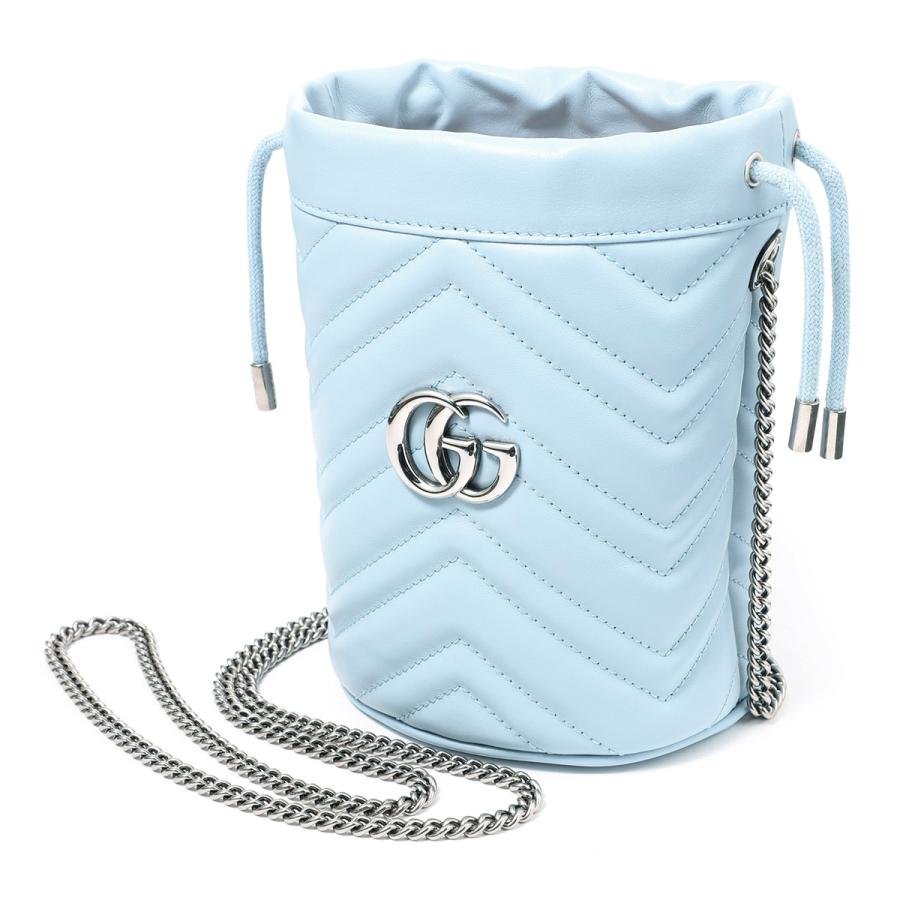 GUCCI グッチ ショルダーバッグ GGマーモント ブルー レディース 