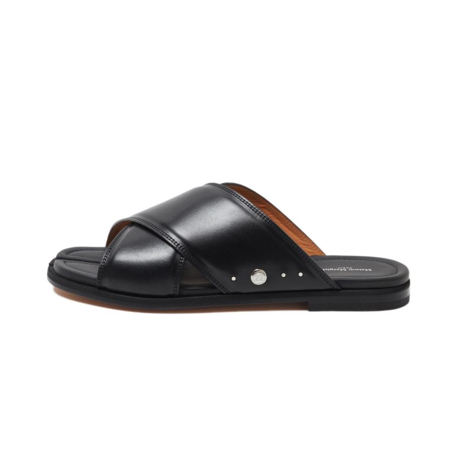 メゾンマルジェラ Maison Margiela サンダル TABI NUMBERS CROSSED SANDAL タビ クロスサンダル ブラック メンズの画像