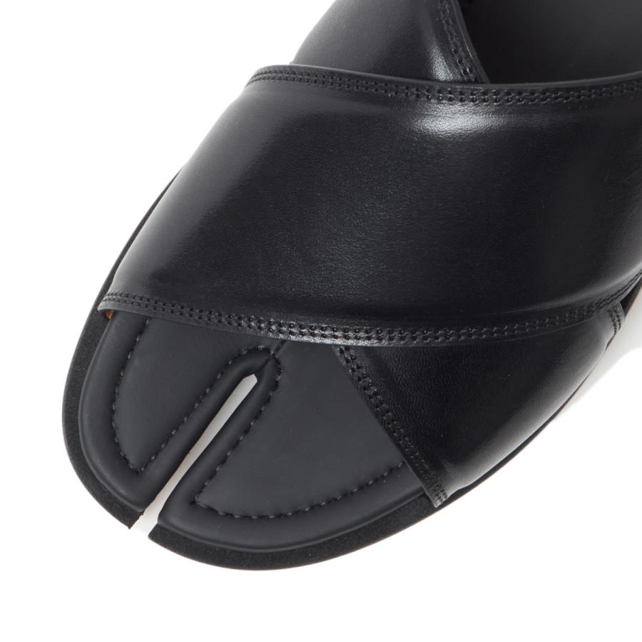 メゾンマルジェラ Maison Margiela サンダル TABI NUMBERS CROSSED SANDAL タビ クロスサンダル ブラック メンズの画像