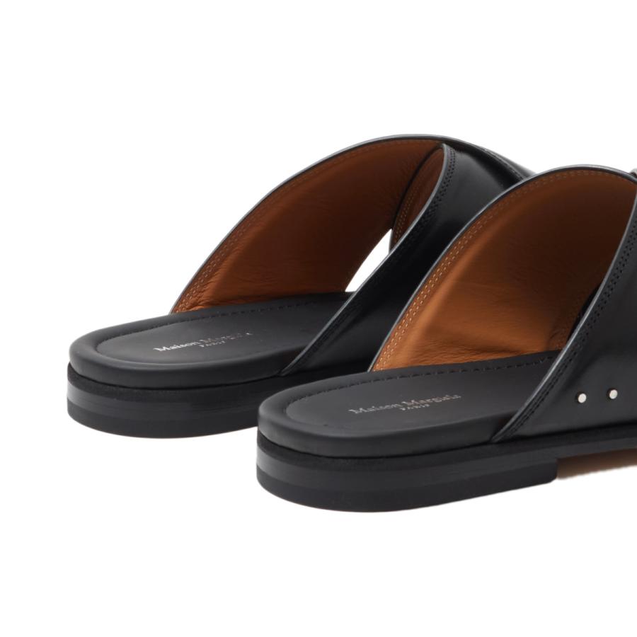 メゾンマルジェラ Maison Margiela サンダル TABI NUMBERS CROSSED SANDAL タビ クロスサンダル ブラック メンズの画像