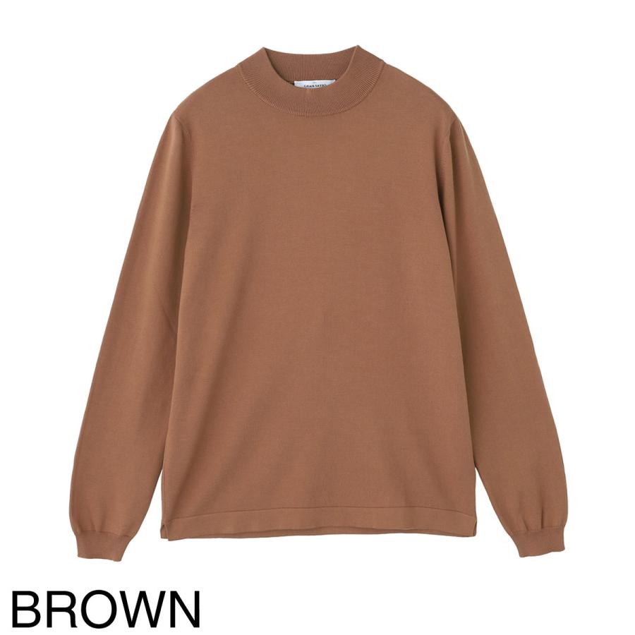 【GRAN SASSO】モックネック ニット（ベージュ） Gran Sasso（グランサッソ） モックネック ニット LUPETTO M/L 大きい