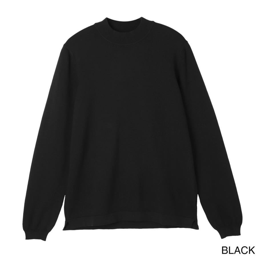 ゴルフィッカーズ　モックネック　Mサイズ　BLACK Gran Sasso（グランサッソ） モックネック ニット LUPETTO M/L 大きい