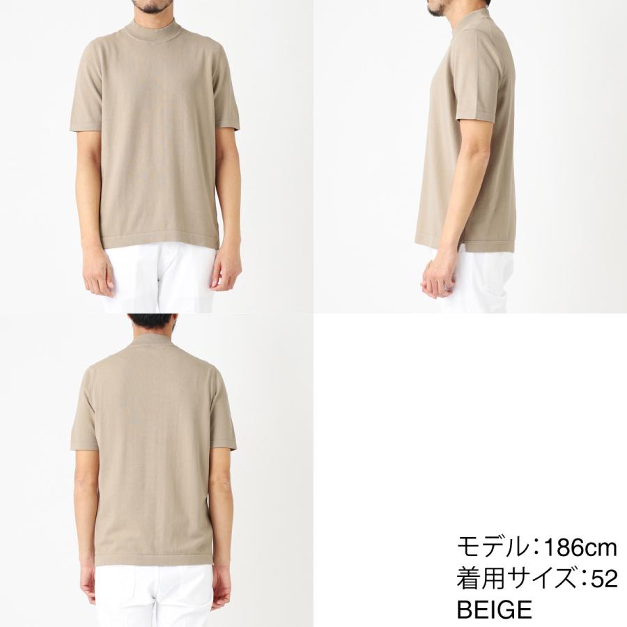 グランサッソ Gran Sasso モックネック半袖ニット LUPETTO M/M 12G 大きいサイズあり メンズ 58109-18120-126の画像