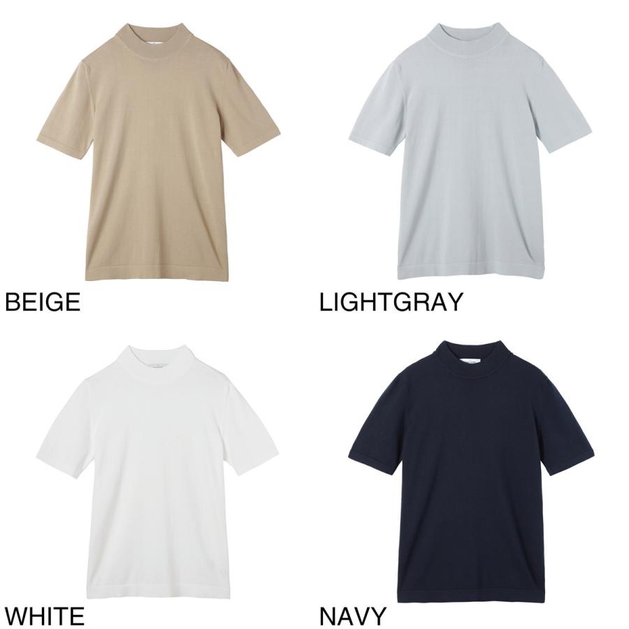 Gran Sasso（グランサッソ） モックネック半袖ニット LUPETTO M/M 12G