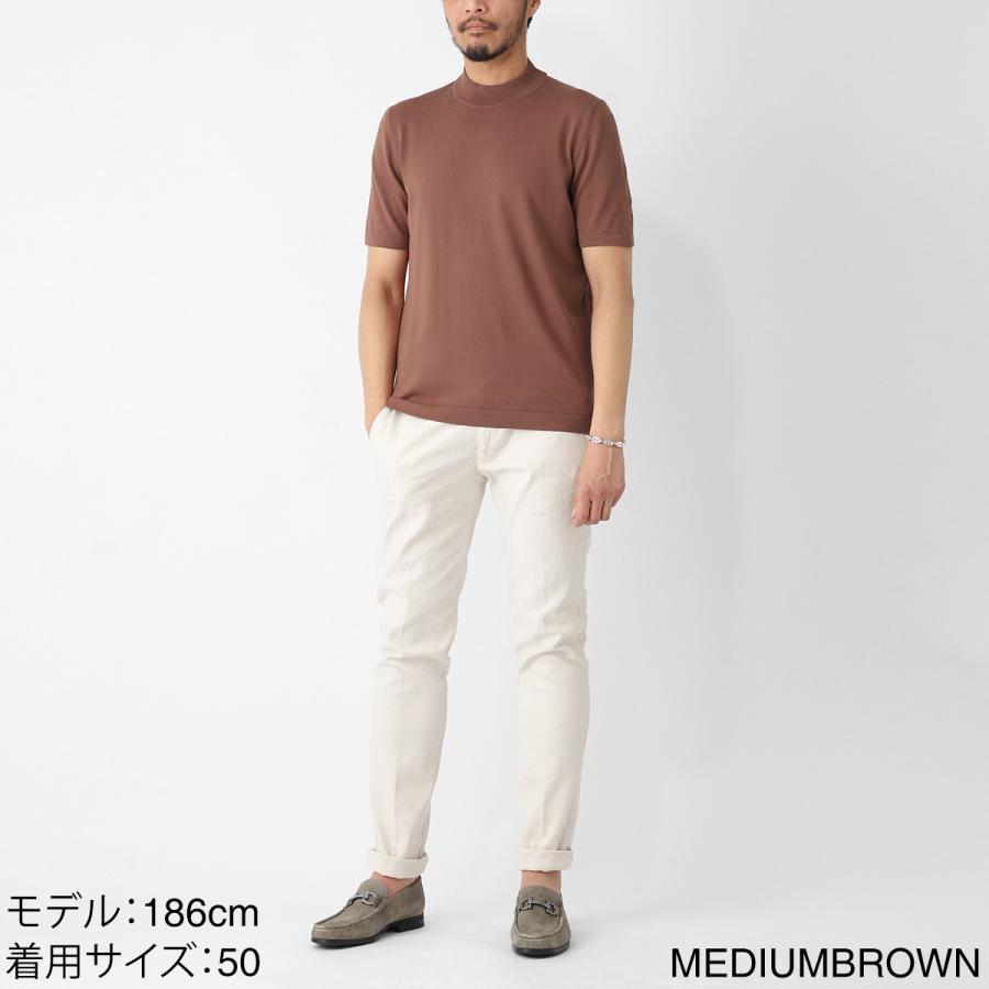 グランサッソ Gran Sasso モックネック半袖ニット LUPETTO M/M 12G 大きいサイズあり メンズ 58109-18120-126の画像