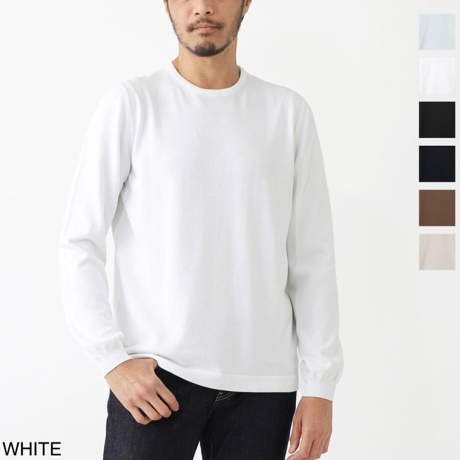 Gran Sasso グランサッソ　クルーネックニット　ストレッチ　イタリア製 Gran Sasso グランサッソ クルーネックニット PARICOLLO M/L