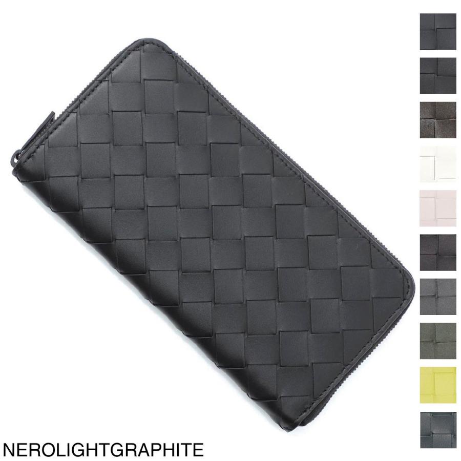 【付属品付】ボッテガヴェネタ ラウンドファスナー/ラム革/黒/リボンプル② BOTTEGA VENETA（ボッテガ・ヴェネタ） ラウンドファスナー 財布 ZIP