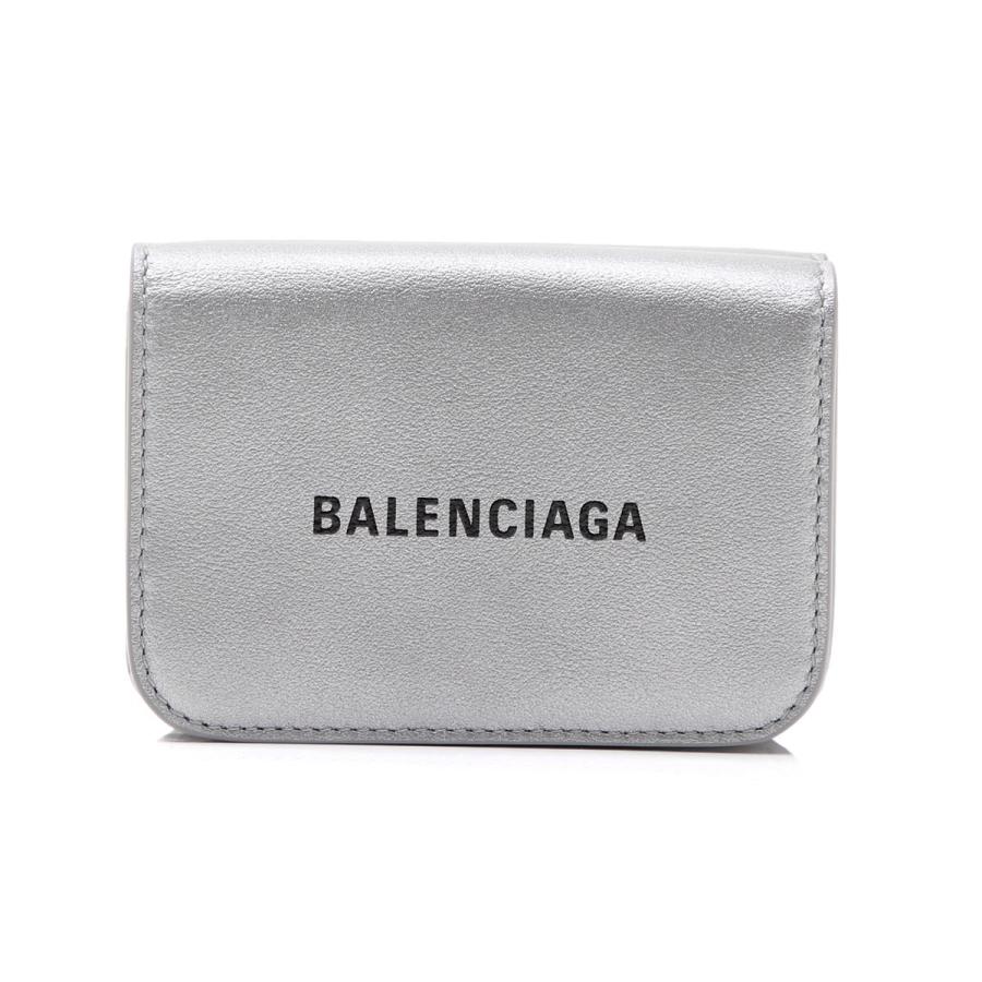 バレンシアガ BALENCIAGA 3つ折り財布 小銭入れ付き CASH シルバー 