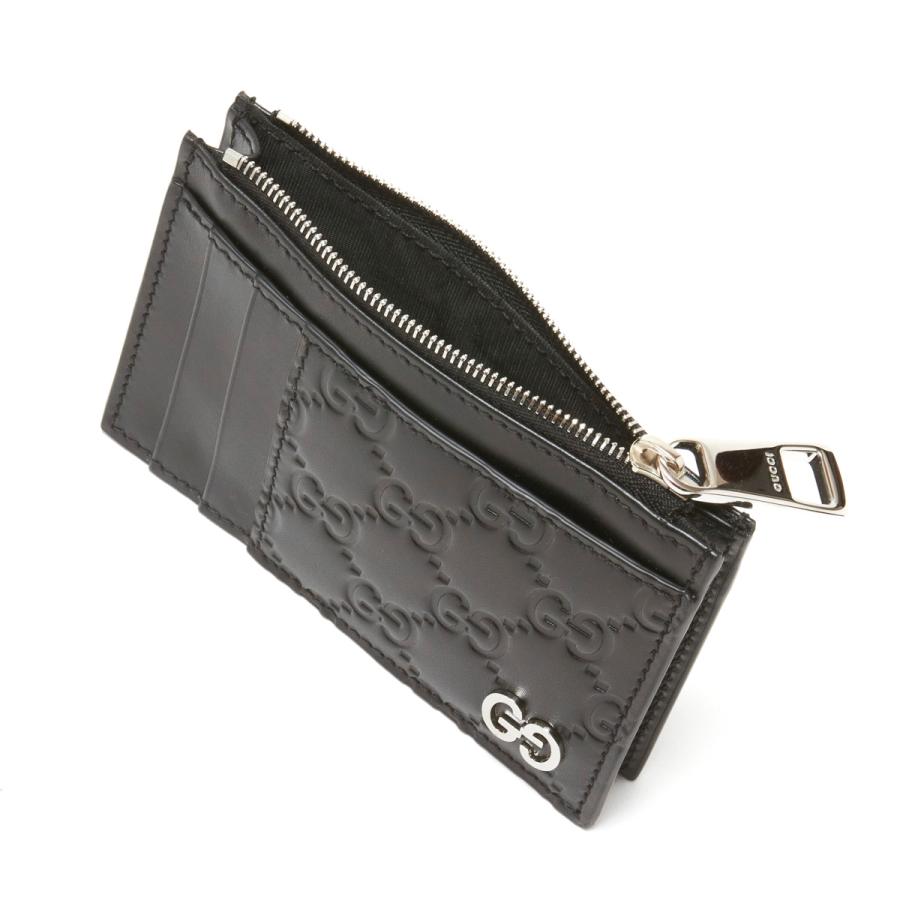 GUCCI グッチ✨️ケース シマ ラウンドジップ 黒 ミニ