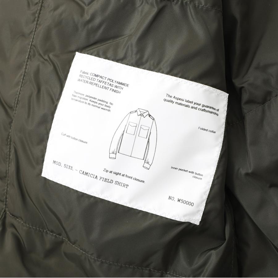 アスペジ ASPESI 中綿入り ブルゾン CAMICIA FIELD SHIRT シャツジャケット メンズ 5i33-v006-85237の画像