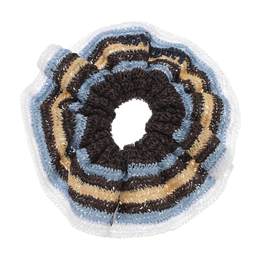 ミュウミュウ miu miu シュシュ CROCHET SCRUNCHIE ロゴ刺繍 ヘアゴム ヘアゴム マルチカラー レディース 5if027-2cwx-f04emの画像