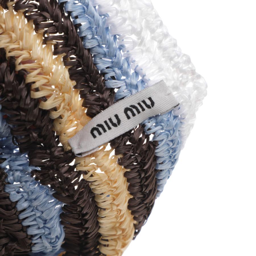 ミュウミュウ miu miu シュシュ CROCHET SCRUNCHIE ロゴ刺繍 ヘアゴム ヘアゴム マルチカラー レディース 5if027-2cwx-f04emの画像