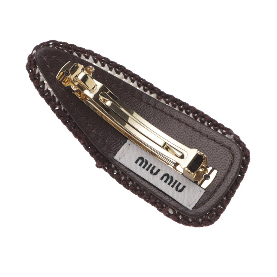 miu ミュウミュウ ヘアクリップ CROCHET HAIR CLIP ロゴ ヘア