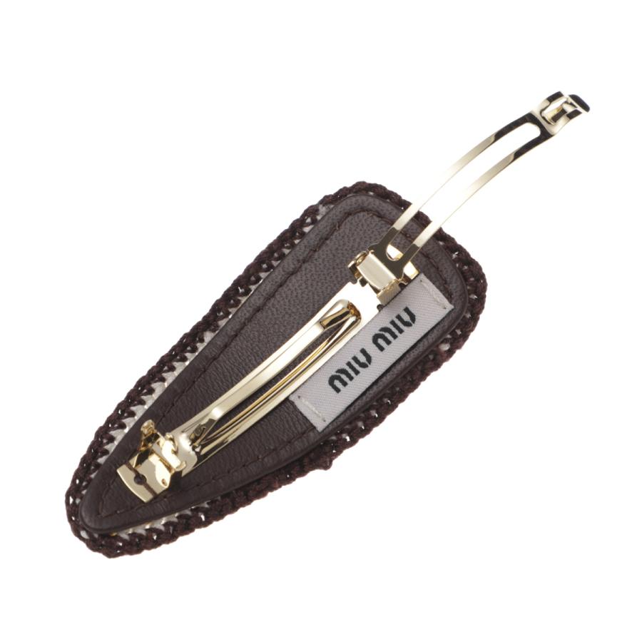 MiuMiu かぎ針編みのヘアクリップ miu ミュウミュウ ヘアクリップ CROCHET HAIR CLIP ロゴ ヘア