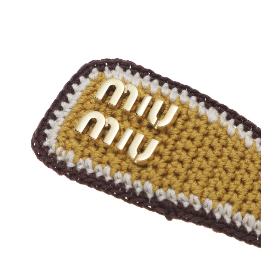 miu miu（ミュウミュウ） ヘアクリップ CROCHET HAIR CLIP ロゴ ヘア