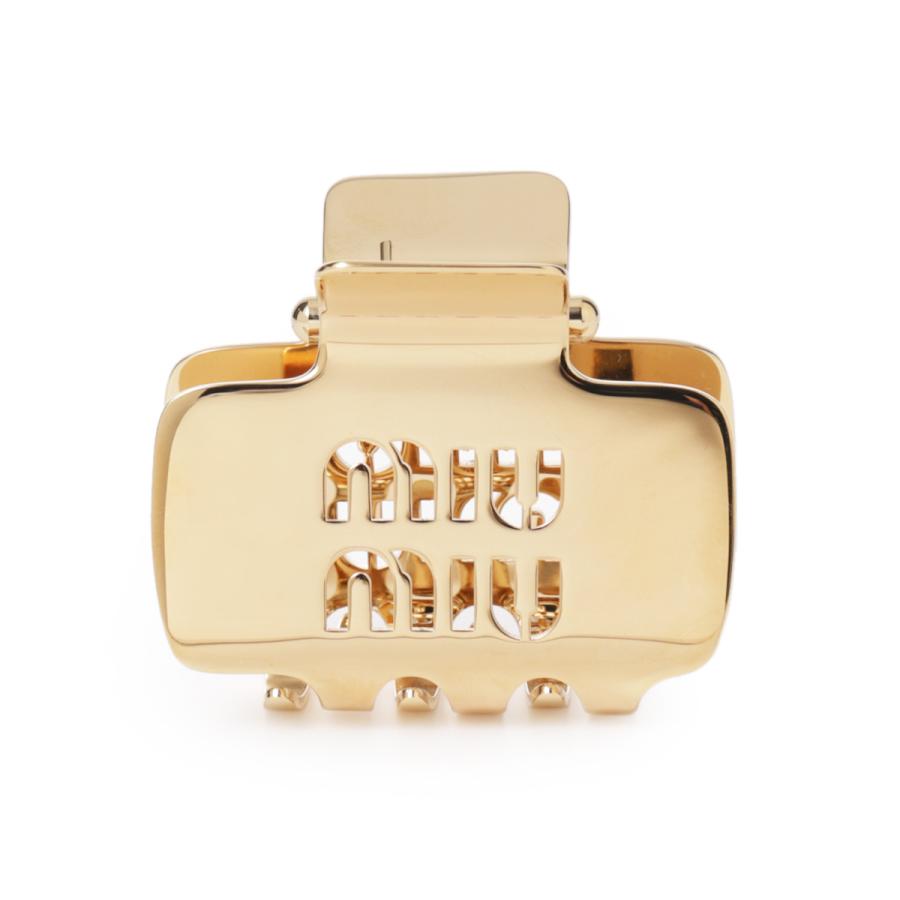 miu miu（ミュウミュウ） ヘアクリップ ブラス ロゴ クロウクリップ