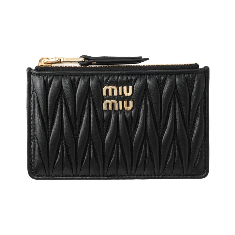 miu miu（ミュウミュウ） カードケース MATELASSE ブラック レディース