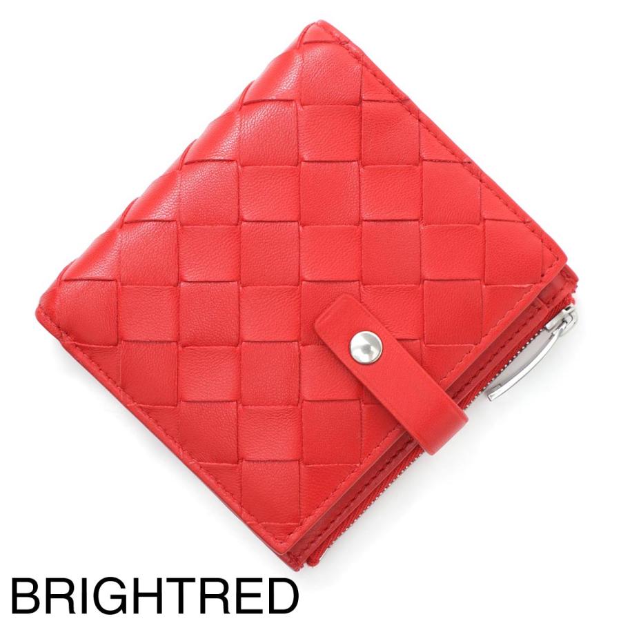 赤デニム財布パーカーパンツスニーカーにBOTTEGAボッテガTシャツ BOTTEGA VENETA ボッテガヴェネタ 2つ折り財布 小銭入れ付き