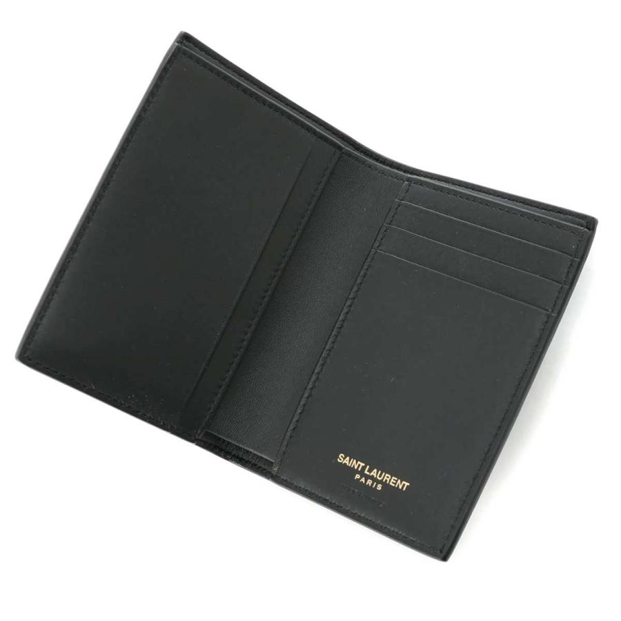 YSL 黒 レザー 二つ折り財布 SAINT LAURENT サンローラン 2つ折り財布 CREDIT CARD WALLET