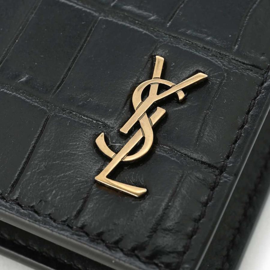 SAINT LAURENT サンローラン 2つ折り財布 CREDIT CARD WALLET ブラック