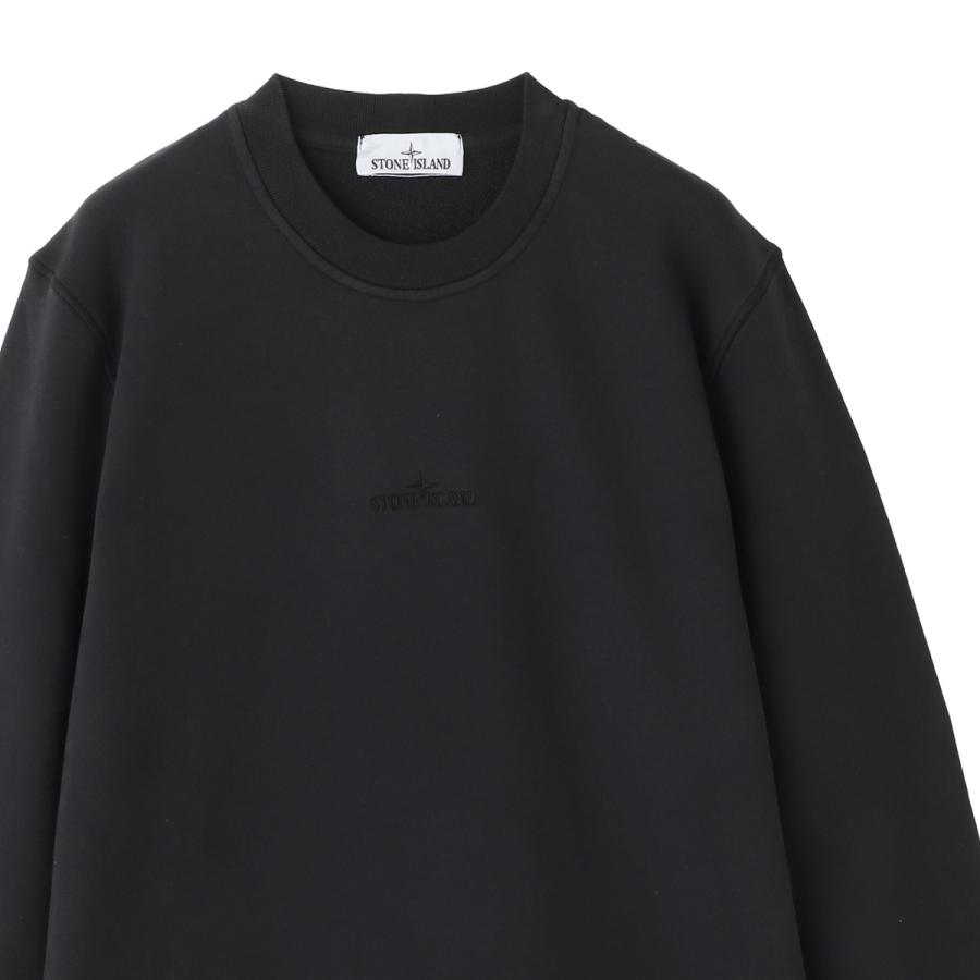 ストーンアイランド STONE ISLAND スウェットシャツ 6100070 COTTON FLEECE ブラック メンズ k2s156100070-s0124-v0029の画像